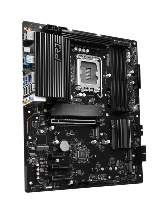 ASRock Z890 PRO-A motherboard, socket LGA 1851, Intel Z890, ATX, DDR5 image number 1