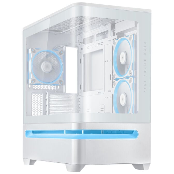 ASUS Prime AP202 ARGB PC-Geh&auml;use, Midi Tower, mATX, ARGB, Tempered Glass - wei&szlig; image number 1