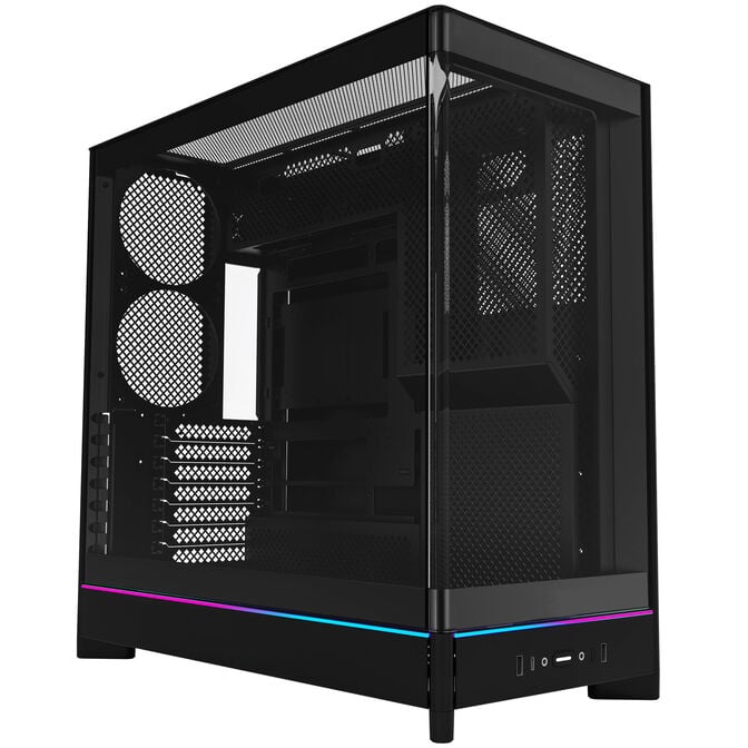 Montech HS02 PC Case, Midi Tower, ATX, Tempered Glass, ARGB - Black image number 2