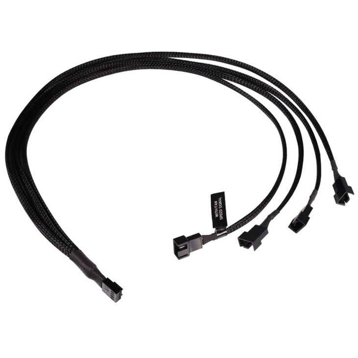 Alphacool Y-Splitter 4-Pin auf 4x 4-Pin PWM 60cm - schwarz image number 0