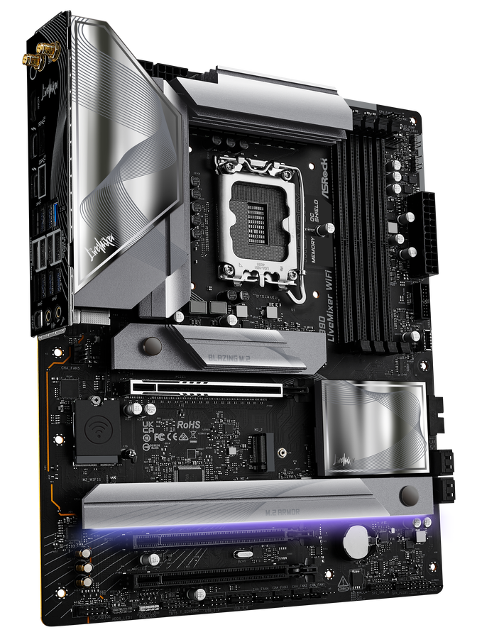 ASRock Z890 LiveMixer WiFi, Intel Z890 motherboard, socket LGA 1851, Intel Z890, ATX, DDR5 image number 1