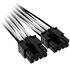 Corsair Premium Sleeved 12+4 Pin PCIe Gen5 12VHPWR 600W - black/white image number null