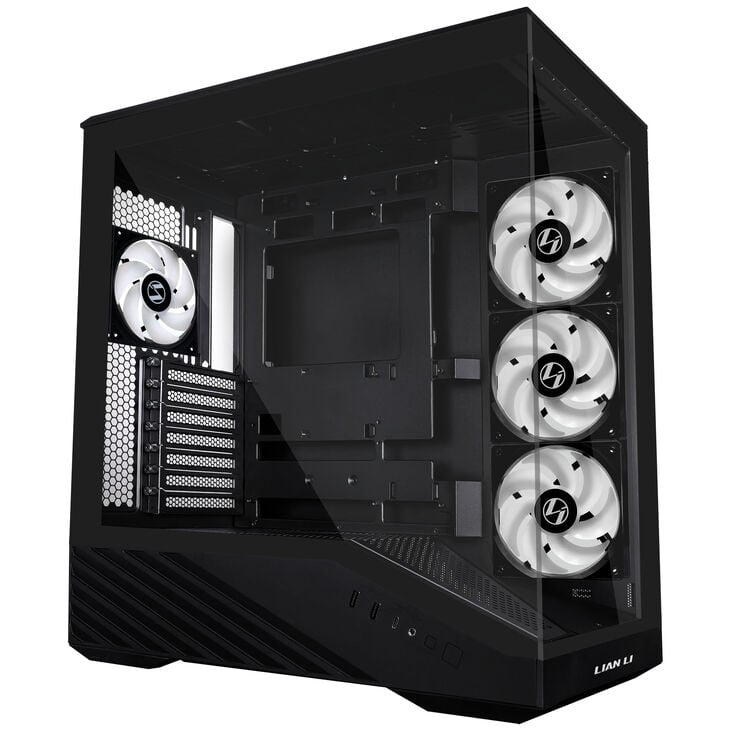 Lian Li Vector V100 PC-Gehäuse, Midi-Tower, ATX, RGB, Tempered Glass - schwarz image number 1