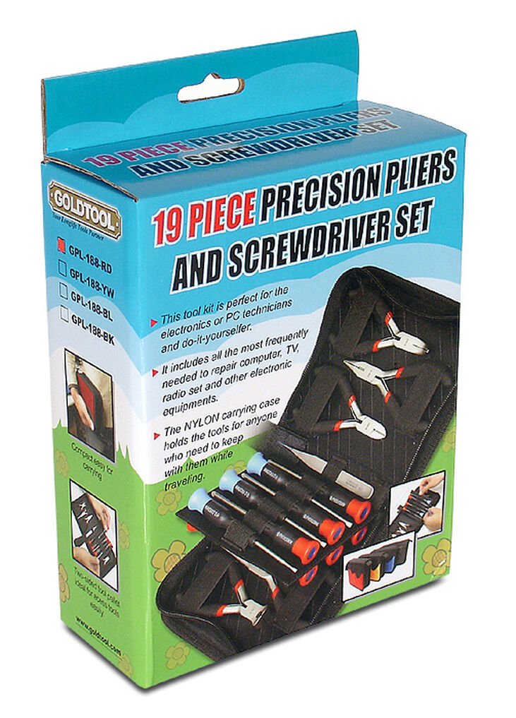 InLine Precision Pliers and Screwdriver Set - 19 pieces image number 3