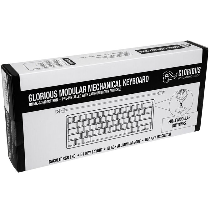 Glorious GMMK Compact Tastatur - Gateron Brown, US-Layout image number 8