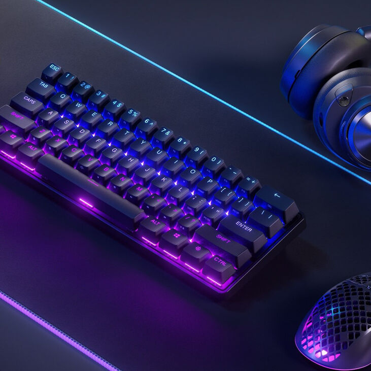SteelSeries Apex Pro Mini Wireless Gaming Keyboard, OmniPoint 2.0 - black image number 3