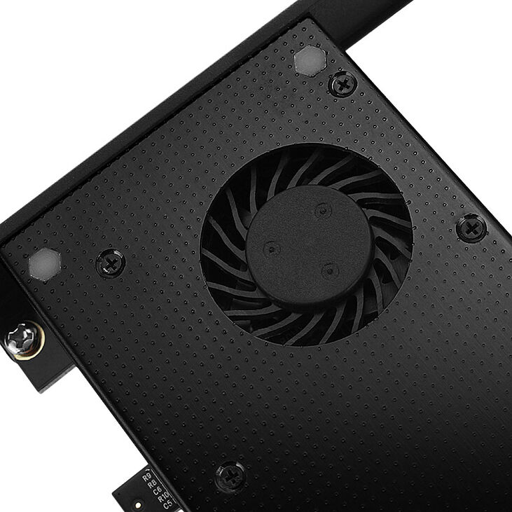 AXAGON PCEM2-DC PCIe 3.0 x4 adapter, 1x M.2 NVMe, 1x M.2 SATA, up to 22110 - active cooling image number 8
