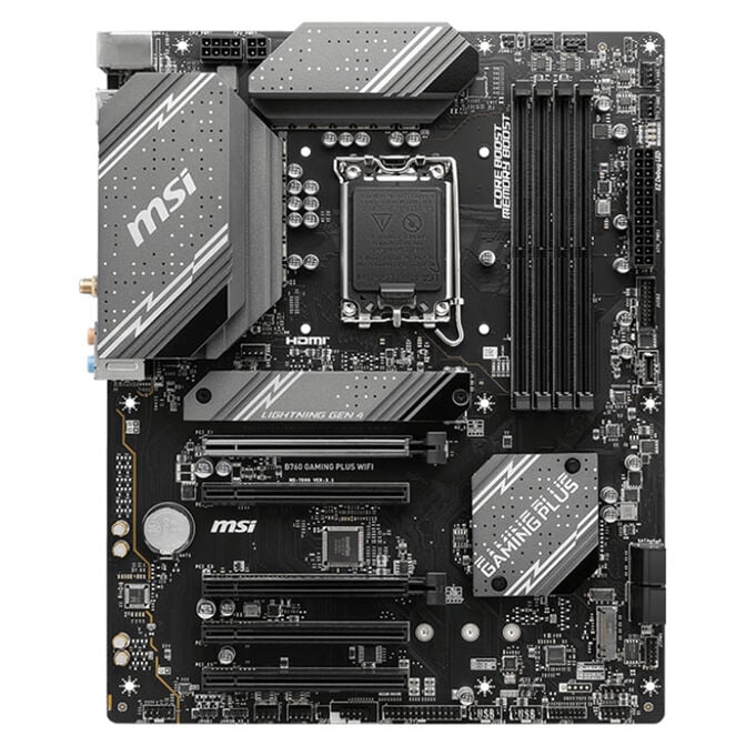 MSI B760 Gaming Plus WiFi motherboard, LGA 1700 socket, Intel B760, ATX, DDR5 image number 2