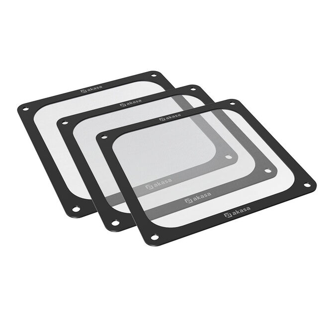 Akasa 140-mm-Staubfilter, magnetisch - 3er-Pack image number 0