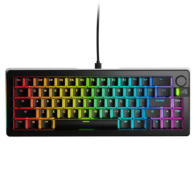 Glorious GMMK 3 Pro 65 % Custom Gaming-Tastatur - Pre-Built, ANSI (US), Fox Switches, schwarz image number 1