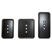 Asetek SimSports Forte Pedal Face Plates, Pedaloberfl&auml;che, f&uuml;r Forte-Pedalset, Aluminium - 3er-Set