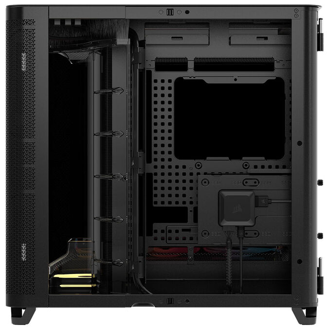 Corsair AIR 5400 LX-R LINK PC Case, Mid-Tower, Tempered Glass, RGB - includes 3x 120mm Fans, black image number 5