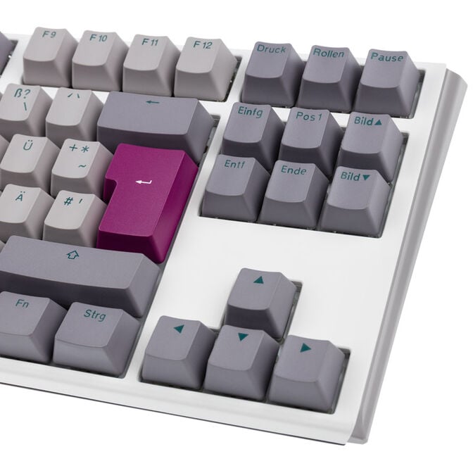 Ducky One 3 Mist Grey TKL Gaming Tastatur, RGB LED - MX-Ergo-Clear image number 7