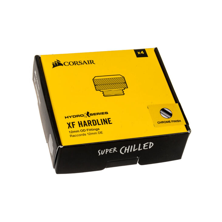 Corsair Hydro X Series XF Hardline Anschluss gerade G1/4 Zoll auf 12mm AD Hardtube - 4er Pack, chrom image number 3