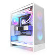 NZXT H7 Flow RGB PC Case, Mid Tower, E-ATX, RGB, Tempered Glass - White image number null