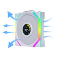 Lian Li UNI FAN SL Wireless LCD L&uuml;fter, ARGB, PWM - Reverse Blade, 120 mm, wei&szlig; image number null