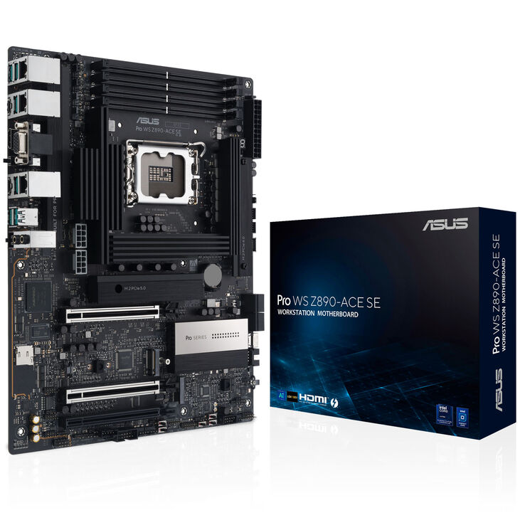 ASUS Pro WS Z890-ACE SE motherboard, LGA 1851 socket, Intel Z890, ATX, DDR5 image number 0