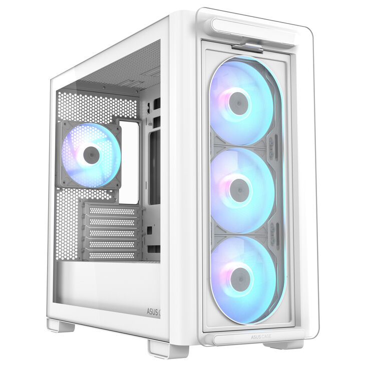 ASUS A23 PLUS PC-Gehäuse, Mini-Tower, Micro-ATX, RGB, Tempered Glass - weiß image number 0