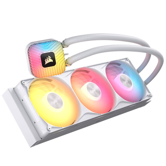 CORSAIR NAUTILUS II 360 RS ARGB CPU Water Cooling, 360 mm, RS-II-ARGB Fans - White image number 2