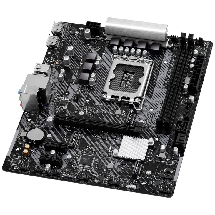 ASRock B760M-H2/M.2 Mainboard, Sockel 1700, Intel B760, mATX, DDR5 image number 4