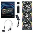 Lian Li UNI FAN SL Wireless ARGB PWM Fan, 3-Pack incl. Controller - Reverse Blade, 120 mm, black image number null