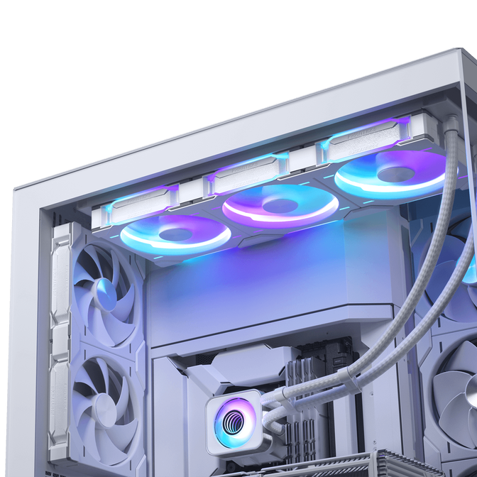 PHANTEKS Glacier One 420D30 X2 DRGB AiO Water Cooling - 420mm, white image number 6