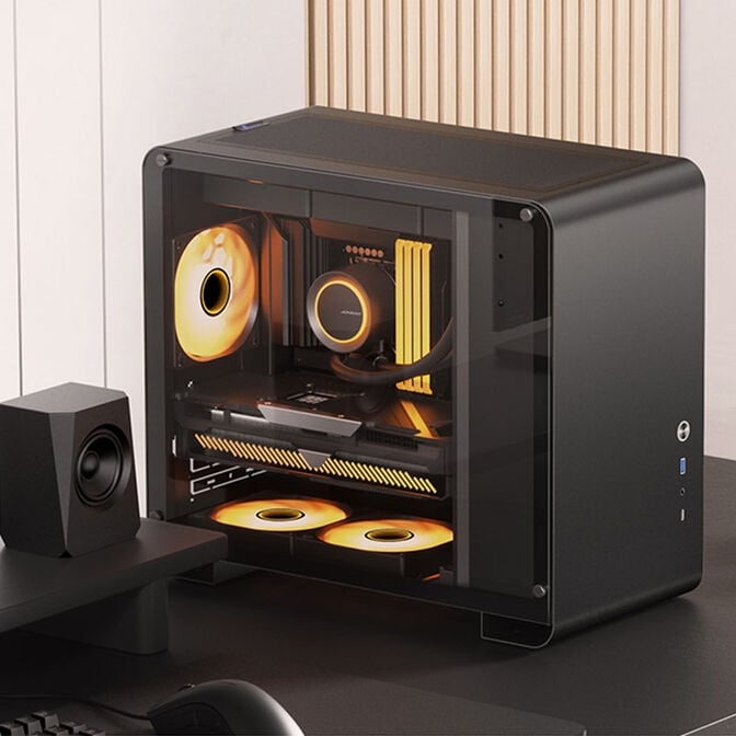 Jonsbo U4 Mini Micro-ATX-Geh&auml;use, Tempered Glass - schwarz image number 9