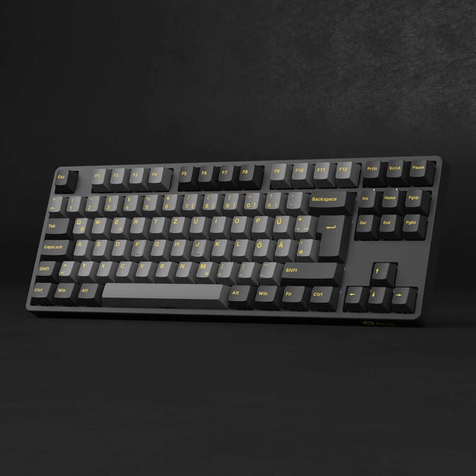 AKKO Black & Gold 5087S V1 Gaming Keyboard, RGB &ndash; Akko V3 Cream Blue Pro Switches, ISO DE, black & gold image number 7