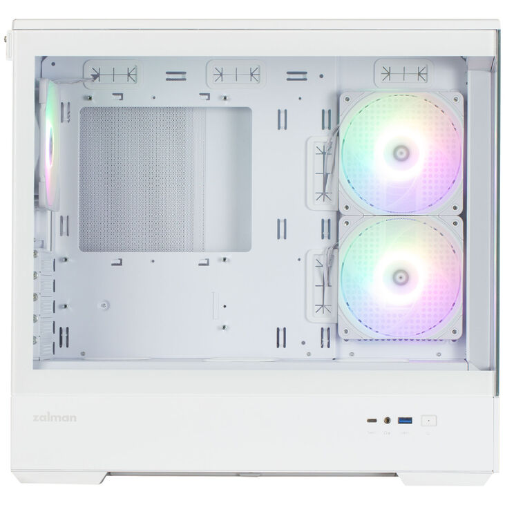 Zalman P30 V2 PC-Gehäuse, Mini-Tower, mATX, RGB, Tempered Glass - weiß image number 3