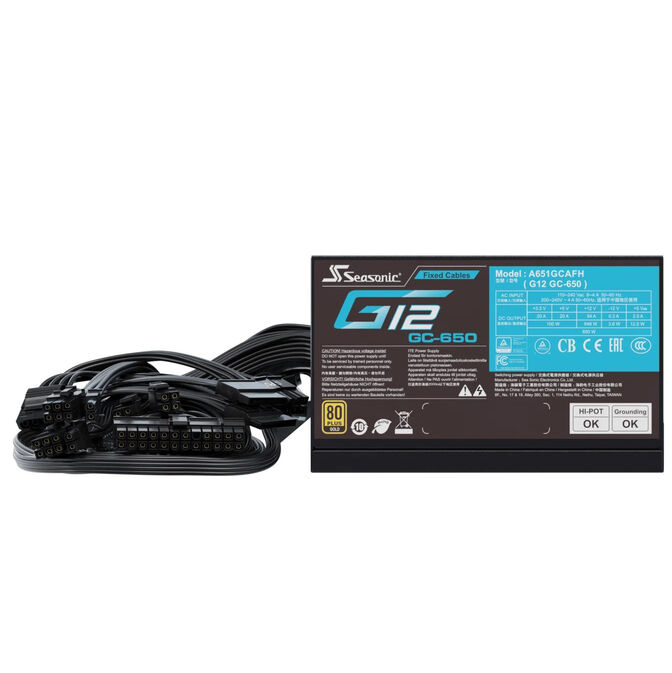 Seasonic G12 GC 80 PLUS Gold power supply - 650 watts, black image number 5