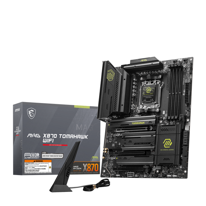 MSI MAG X870 Tomahawk WiFi Motherboard, Socket AM5, AMD X870, ATX, DDR5 image number 0