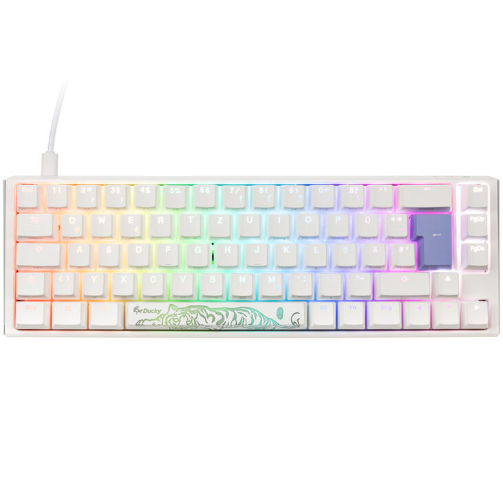 Ducky One 3 Classic Pure White SF Gaming Tastatur, RGB LED - MX-Blue image number 1