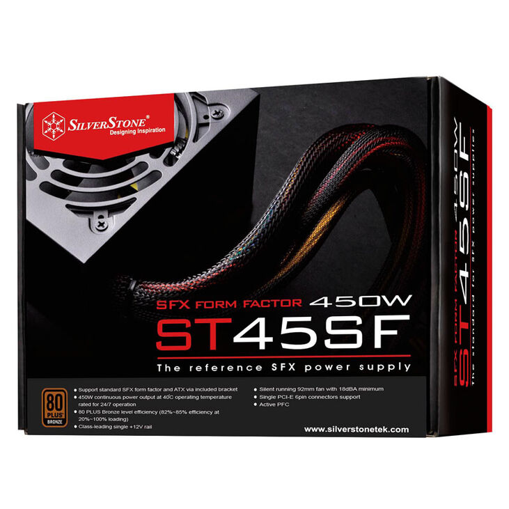 SilverStone SST-ST45SF V3.0 80 PLUS Bronze SFX Netzteil - 450 Watt image number 7