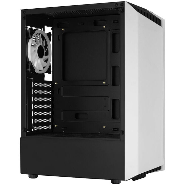Aerocool Bionic v2 Mid Tower, RGB, Tempered Glass - Black/White image number 4