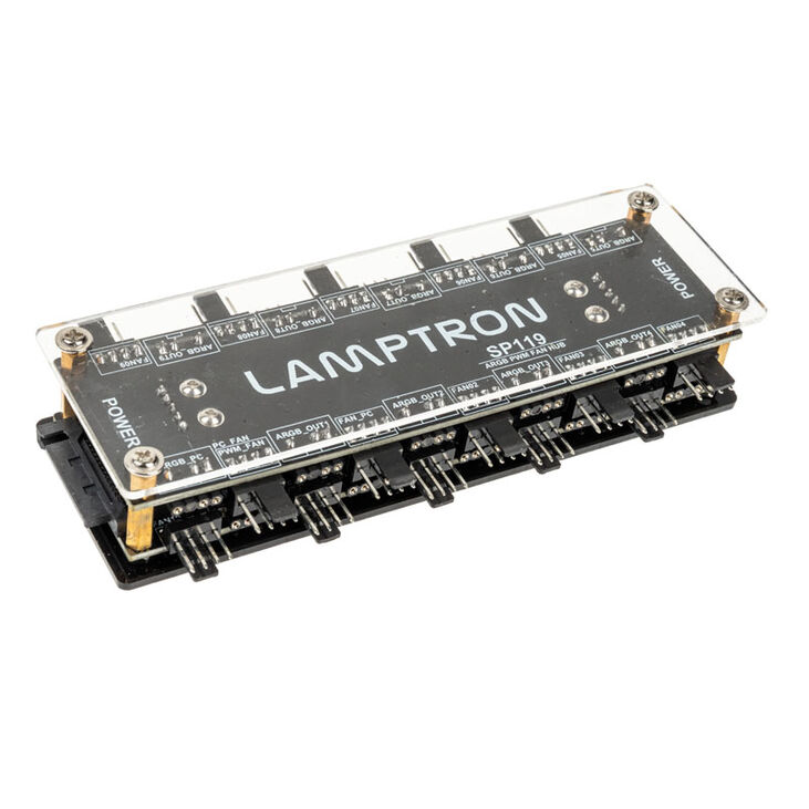 Lamptron SP119 20x ARGB und PWM Hub image number 0