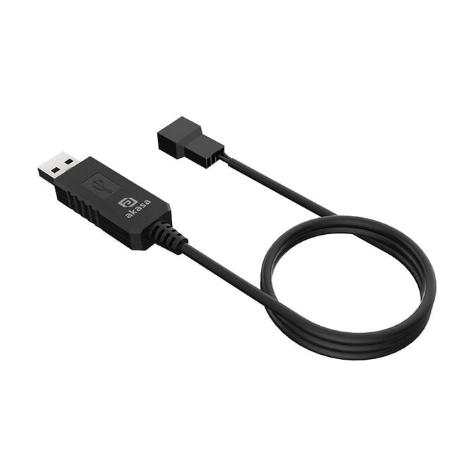 Akasa 5V zu 12V DC Step-Up Voltage Konverter Kabel - USB zu 3-Pin & 4-Pin image number 0