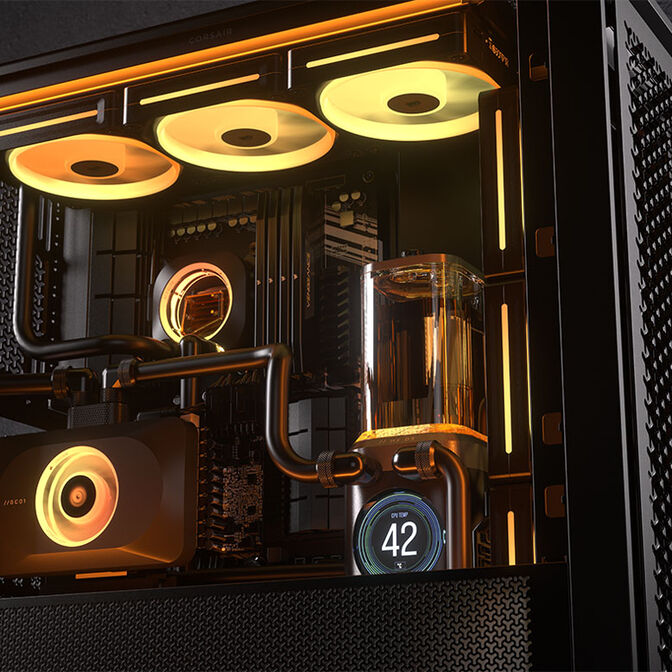Corsair iCUE Link XD6 RGB Elite LCD Pump Reservoir Combo - black image number 10
