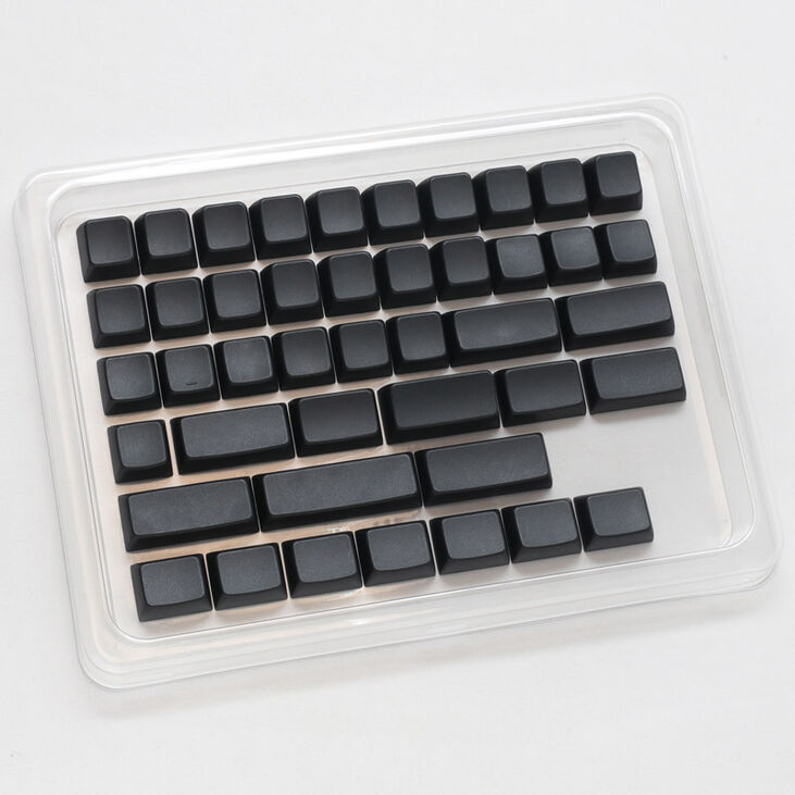 Ducky Blank Black PBT Set, MDA Profile - 133 Keycaps, ANSI US Layout, ANSI US Layout image number 3