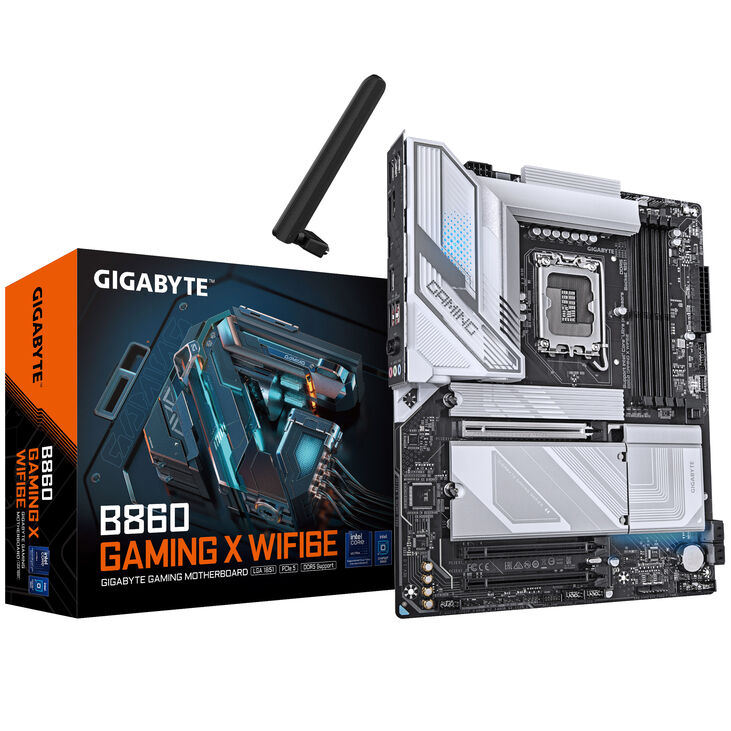 Gigabyte B860 Gaming X WiFi6E Mainboard, Sockel LGA 1851, Intel B860, ATX, DDR5 image number 0
