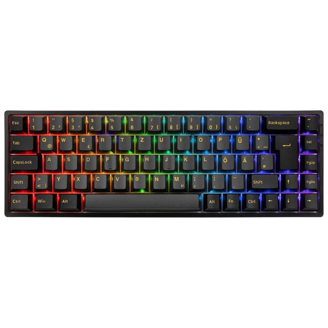 AKKO 3068B Plus Black&Gold Wireless Gaming Tastatur, mechanisch, RGB - V3 Cream Yellow, ISO (DE), schwarz image number 1