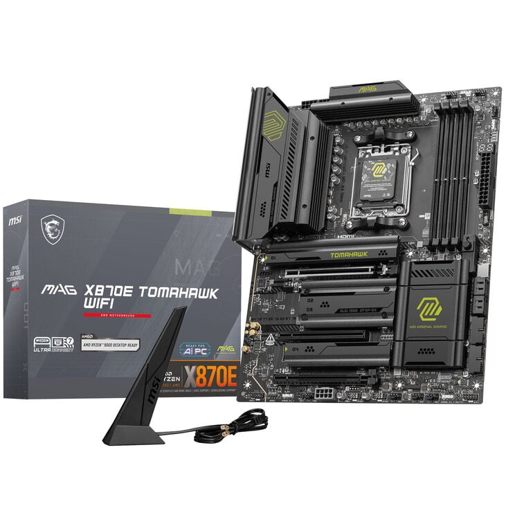 MSI MAG X870E Tomahawk WiFi Mainboard, Sockel AM5, AMD X870E, ATX, DDR5 image number 0