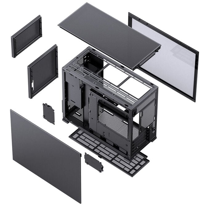 Jonsbo D31 MESH Micro-ATX Geh&auml;use, Tempered Glass - schwarz image number 7