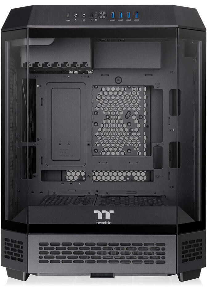 Thermaltake The Tower 600 PC Case, Mid Tower, ATX, Tempered Glass &ndash; includes 2x 140mm Fans, Black image number 12