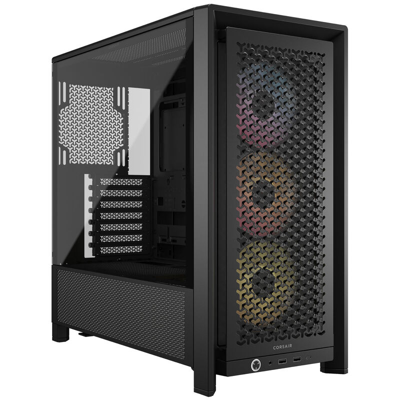 PC Case Corsair Frame 4000D RS ARGB PC-Gehäuse, Midi-Tower, E-ATX, RGB, Tempered Glass - schwarz