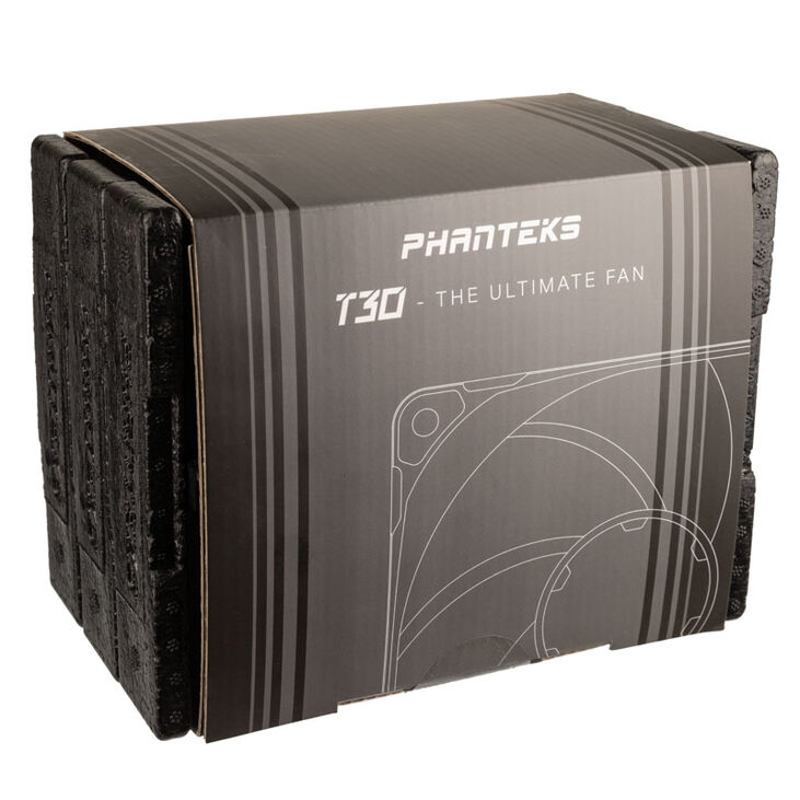 PHANTEKS T30 PWM 120mm Fan, Triple-Pack - black image number 7