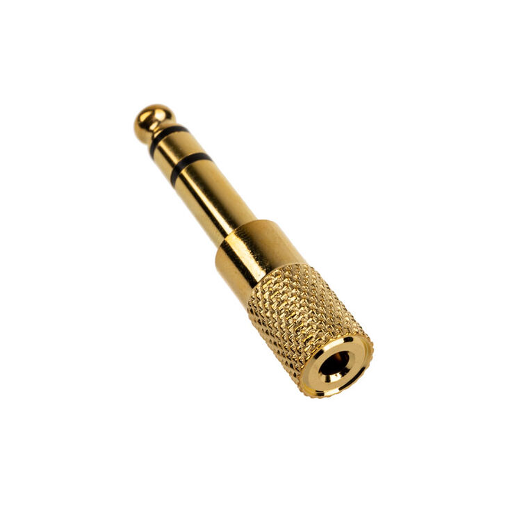 InLine Audio Adapter, 6,3mm Klinke Stecker an 3,5mm Buchse (Stereo) - gold image number 1