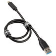 InLine USB 3.2 Gen.2 Cable, Type C to A Male/Male, black - 0.5m image number null