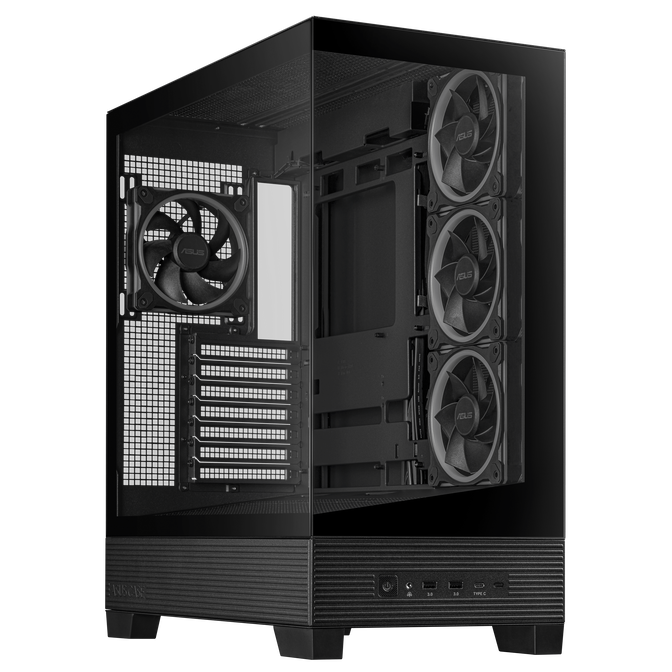 ASUS A31 Plus TG ARGB PC-Geh&auml;use, Midi-Tower, ATX, Tempered Glass - schwarz image number 0