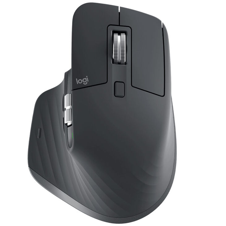 Logitech MX Master 3S Graphite, kabellose Maus, Logi Bolt, USB/Bluetooth - grau image number 2