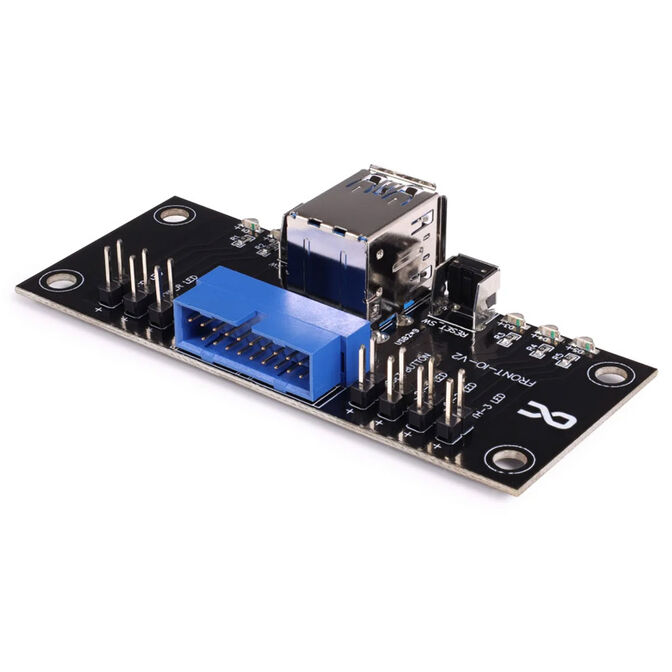 Alphacool ES front I/O panel with USB 3.0 and cable set for server cases image number 1